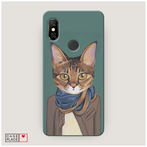 фото Чехол пластиковый xiaomi redmi note 6 pro котэ case place