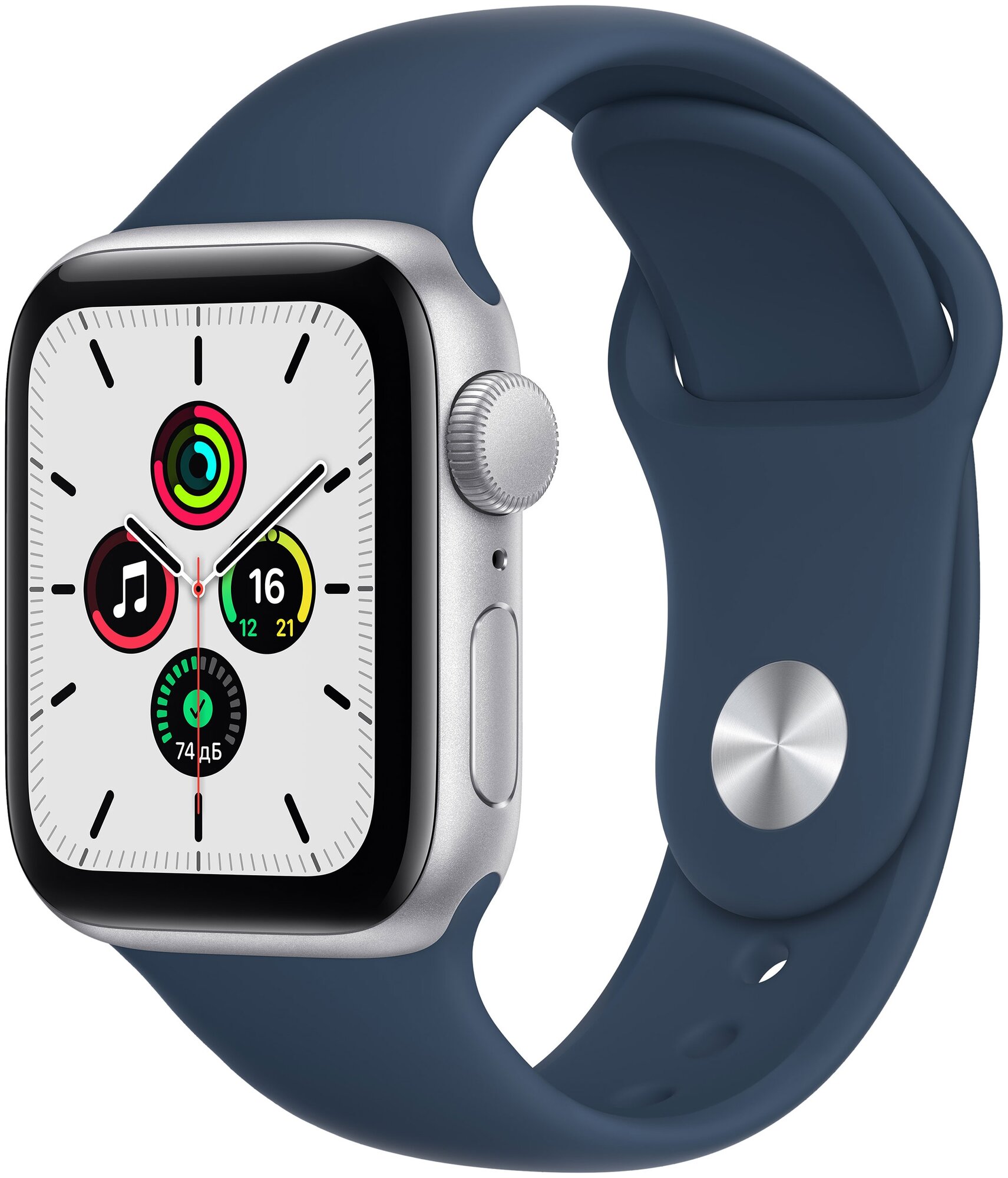 Умные часы APPLE Watch SE 44mm Silver Aluminium Case with Abyss Blue Sport Band