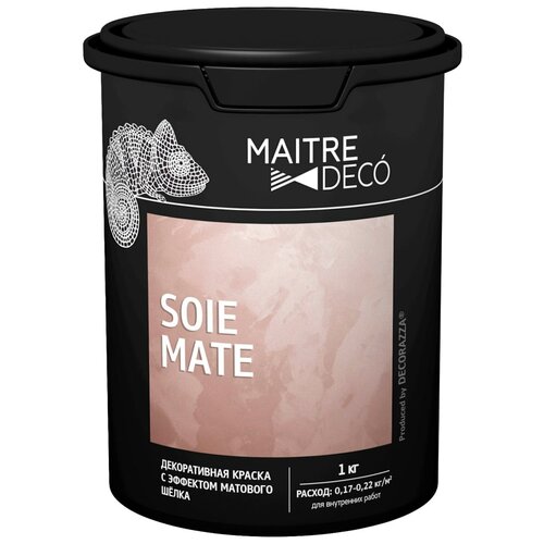 декоративное покрытие maitre deco soie mate бежевый 2 кг Декоративное покрытие Maitre Deco Soie Mate, бежевый, 1 кг