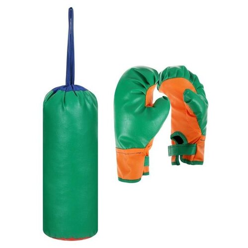 Набор для бокса детский №1 IDEAL, перчатки+груша, цвета микс