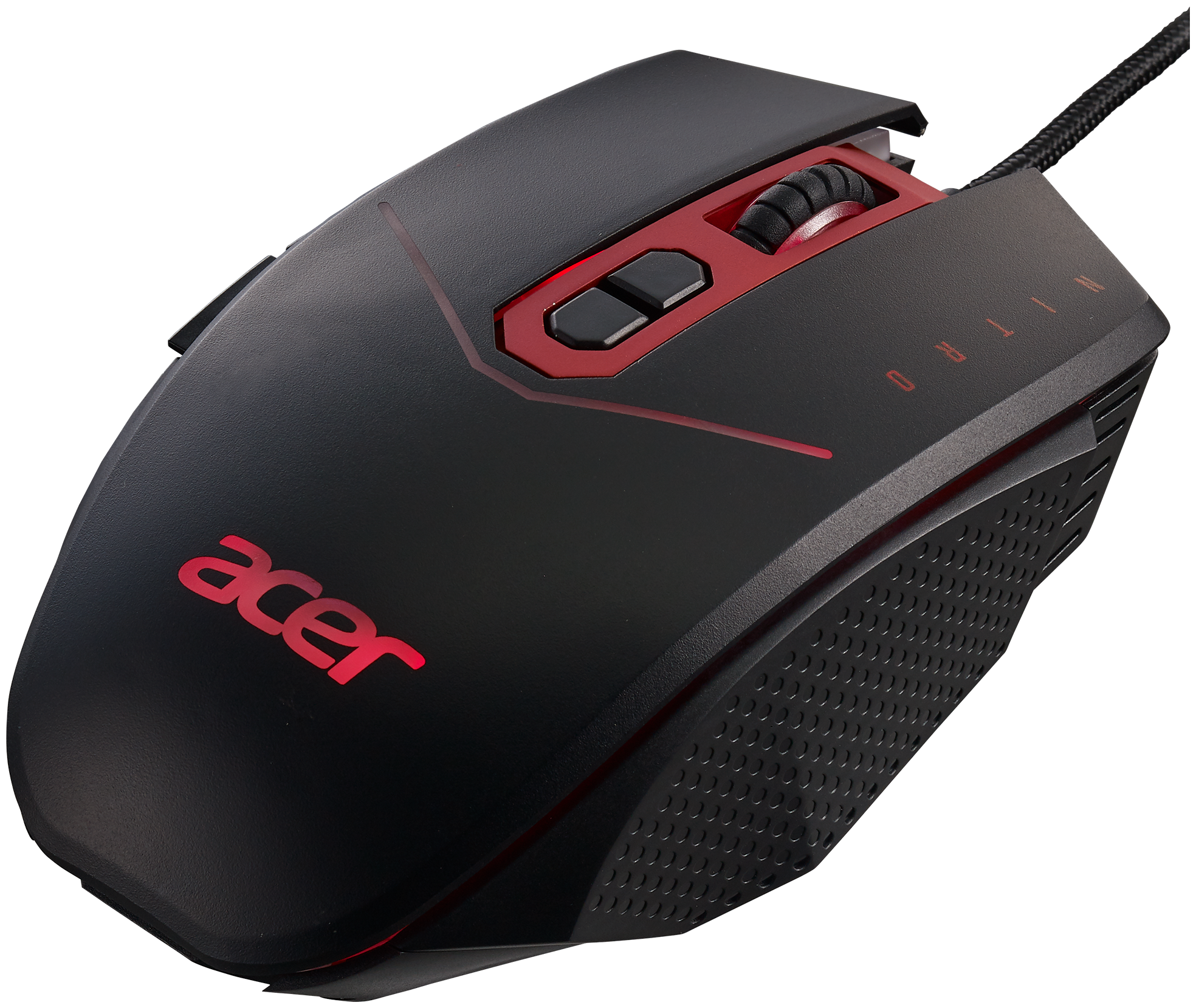 Мышь Acer Nitro NMW120, игровая, оптическая, проводная, USB, черный и красный [gp.mce11.01r] - фото №2