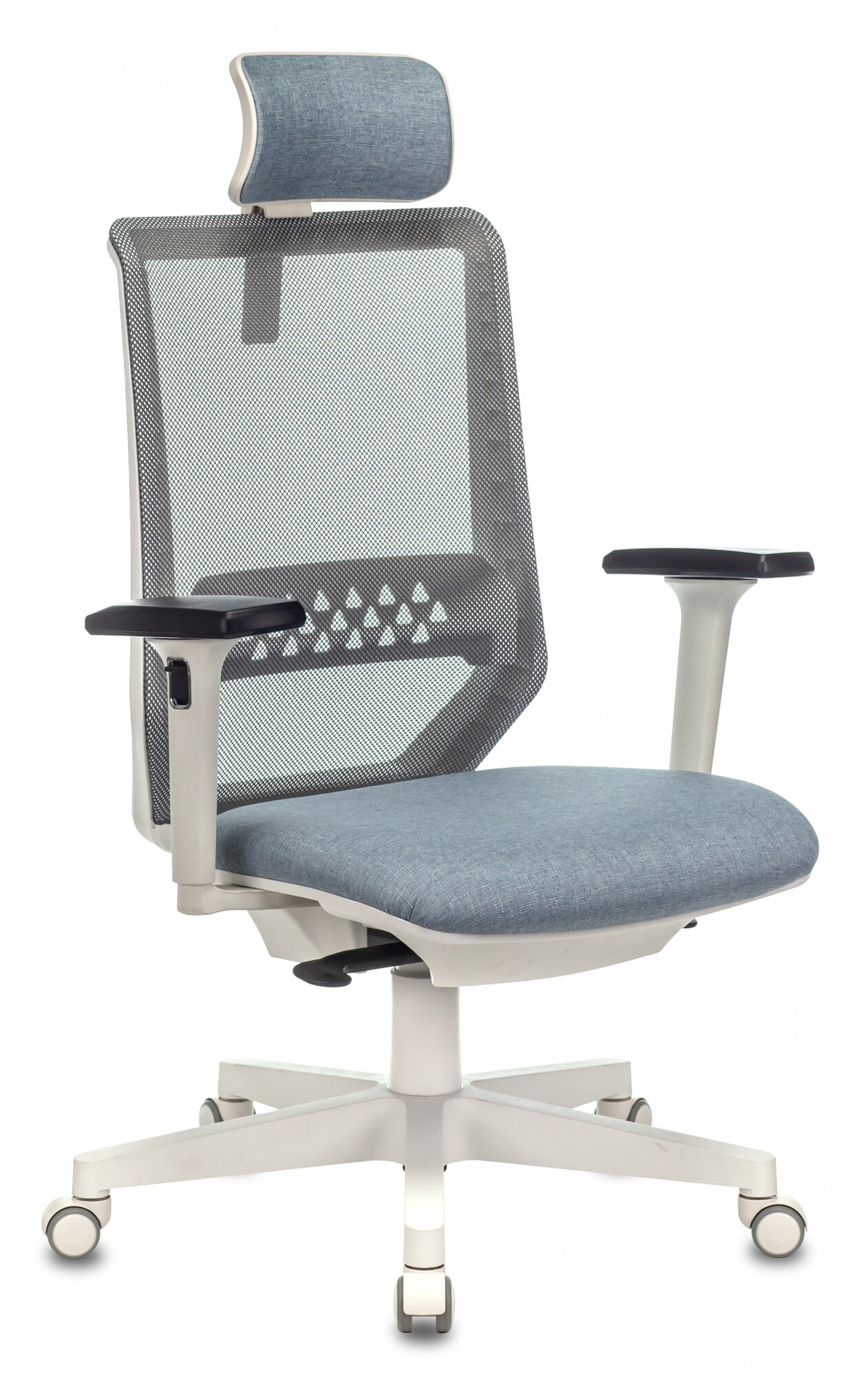 Компьютерное кресло Бюрократ EXPERT для руководителя, обивка: текстиль, цвет: серый/голубой