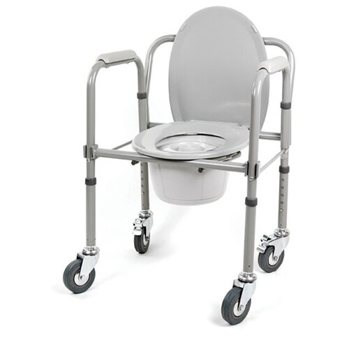Кресло-туалет на колесах 10581CA (складной)