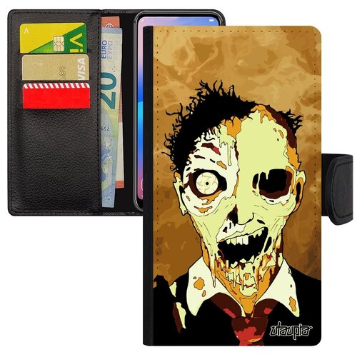 фото Модный чехол-книжка на смартфон // apple iphone xs // "зомби" фантом сплэттер, utaupia, бежевый