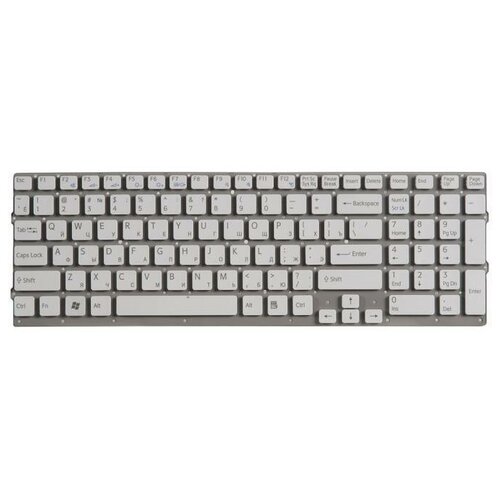 Клавиатура для ноутбука Sony Vaio VPC-EB, белая, без рамки, гор. Enter клавиатура для ноутбука sony 550102m06 203 g
