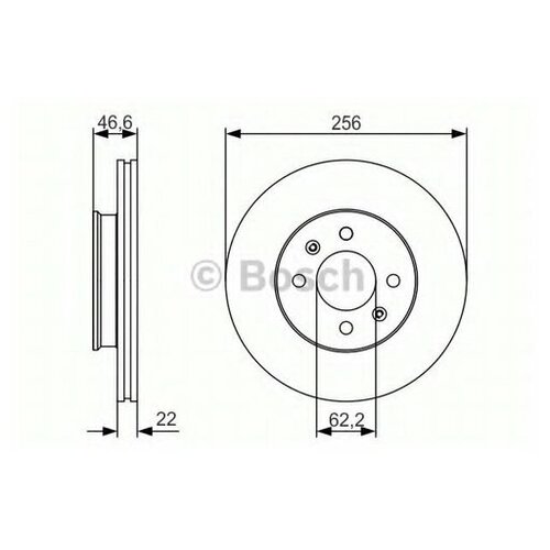 фото Тормозной диск bosch 0 986 479 r77 для hyundai accent iii, i20; kia rio ii