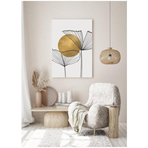 Интерьерная картина на холсте натянутая на подрамник / 80х55 / 