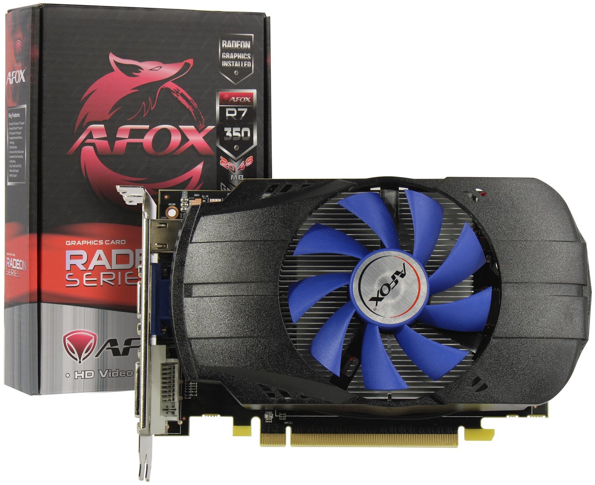 Видеокарта AFOX Radeon R7 350 2GB (AFR7350-2048D5H4-V3)