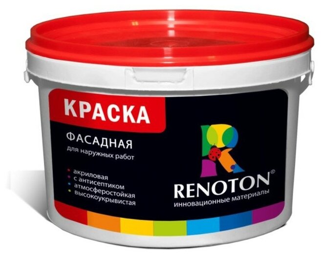 фото Краска акриловая Renoton фасадная огнезащитная