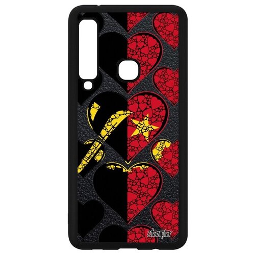 фото Противоударный чехол на мобильный // galaxy a9 2018 // "флаг анголы с сердцем" патриот государственный, utaupia, цветной