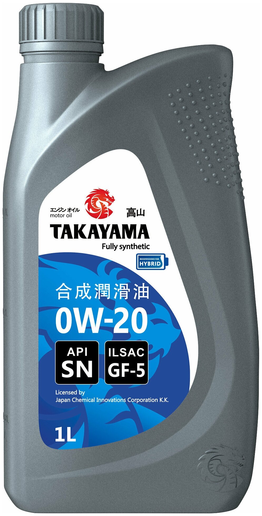 Моторное масло TAKAYAMA SAE 0W-20, ILSAC GF-5, API SN пластик, 12X1L