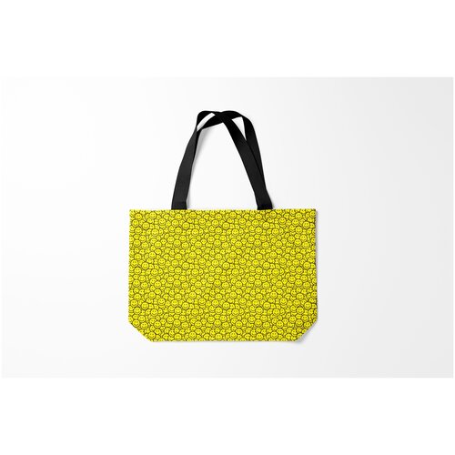 фото Сумка-шоппер / 46х35 см / популярные иллюстрации / позитив смайлы и эмодзи смайлики burnettie