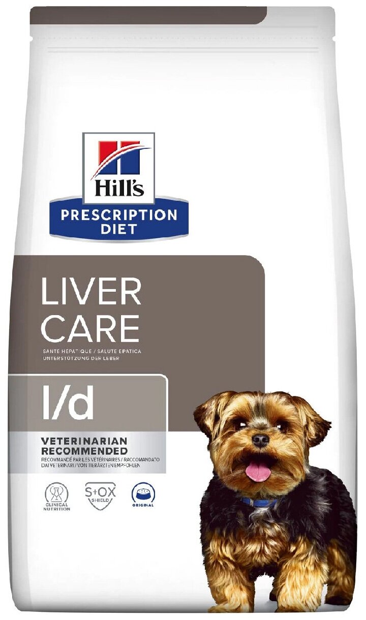 Сухой диетический корм для собак Hill's Prescription Diet l/d при заболеваниях печени, 4кг