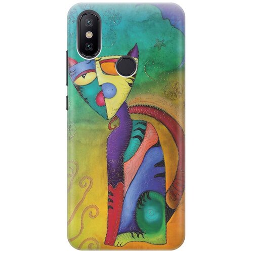 фото Re:pa накладка transparent для xiaomi mi 6x / mi a2 с принтом "разноцветный котик"