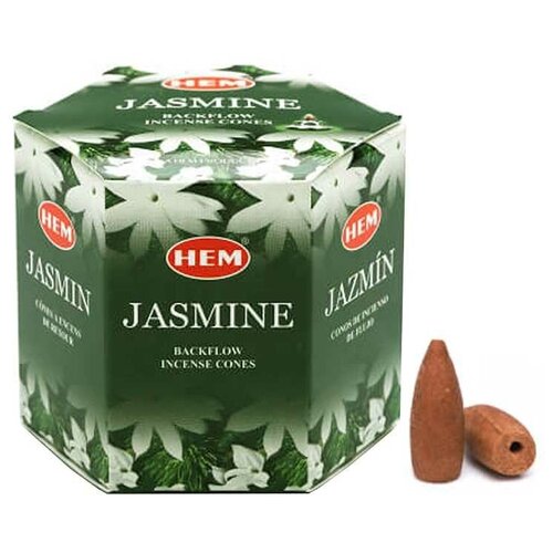 Благовония конусы с обратным дымом Backflow Jasmine HEM 40 шт