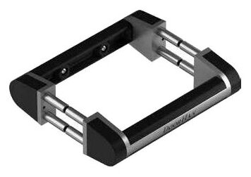 Ручка пластиковая черная с хромированной вставкой для секционных ворот, R020 (DoorHan) - фотография № 1