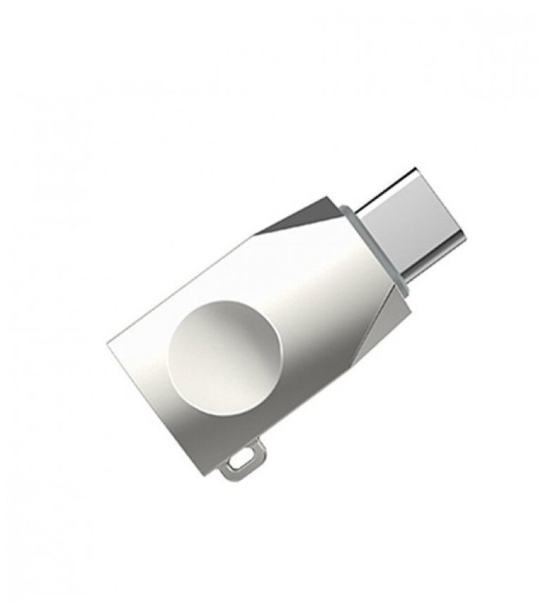 OTG Type-C (папа) на USB3.0 (мама) Hoco UA9 серебристый