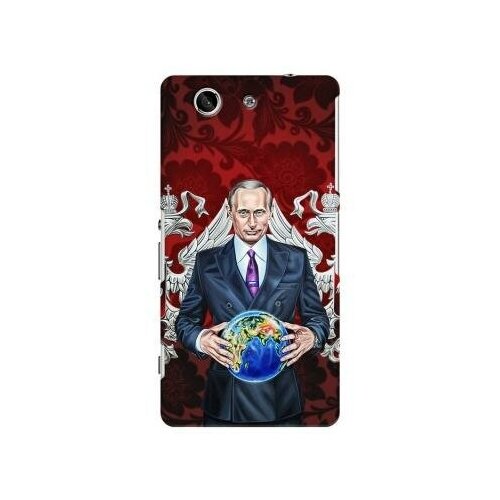 фото Deppa чехол deppa art case и защитная пленка для sony xperia z3 compact, person_путин карта мира,