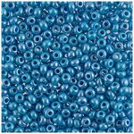 Бисер круглый Gamma 1, 10/0, 2,3 мм, 10 шт*5 г, 1-й сорт, A086 голубой - изображение
