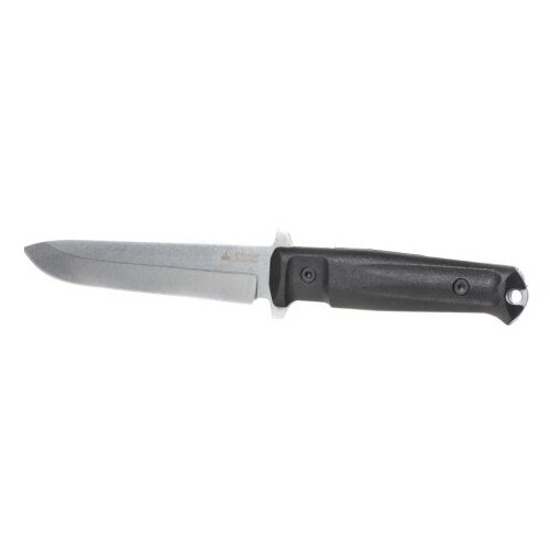 Нож Kizlyar Supreme Trident 420HC SW (Stonewash, Черная рукоять, кожаный чехол) тактический нож delta 420hc sw kizlyar supreme
