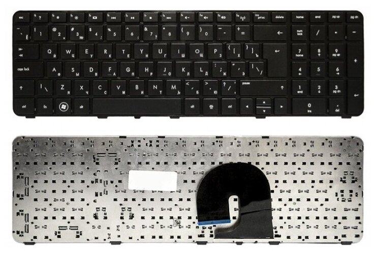 Клавиатура для ноутбука HP Pavilion DV7-4000 черная с рамкой