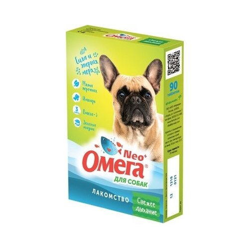Фармакс Омега Neo + Мультивитаминное лакомство для собак с мятой и имбирем 0,06 кг 34791 (18 шт)