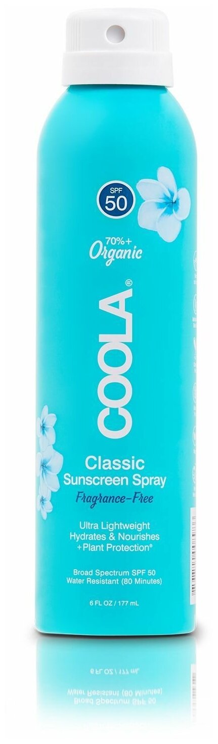 COOLA Classic Sunscreen Spray Unscented SPF50 177 ml.