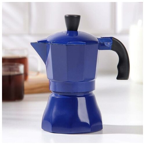 Кофеварка гейзерная «Белланто», на 1 чашку, цвет синий