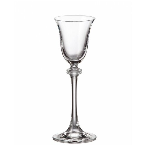 Набор рюмок для водки/виски/ликера Crystalite Bohemia Alexandra 60мл (6шт) из прозрачного чешского богемского стекла