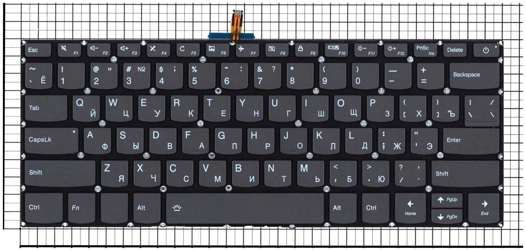 Клавиатура для ноутбука Lenovo Ideapad S145-14API черная с подсветкой