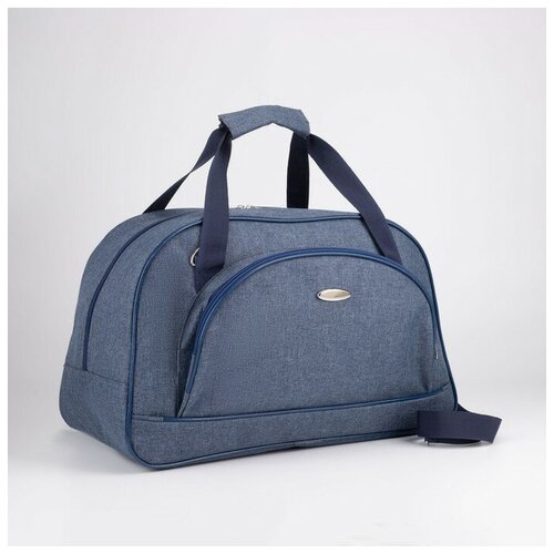 фото Сумка спортивная, отдел на молнии, наружный карман, длинный ремень, цвет синий tltriumph