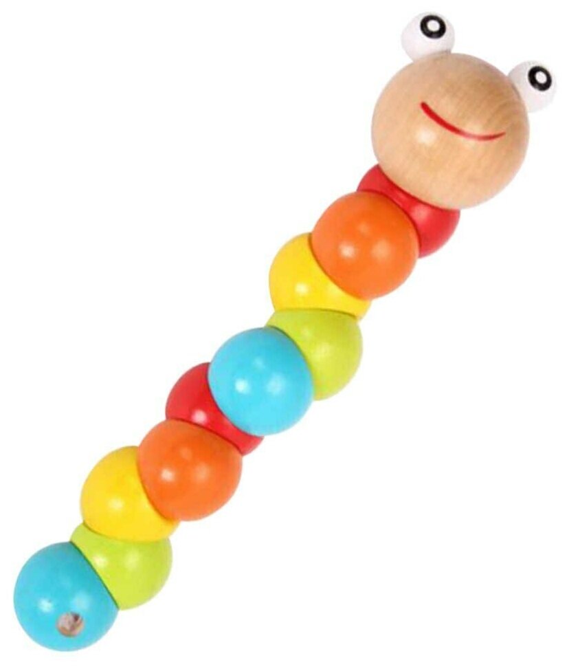 Деревянная игрушка развивающая Гусеница — фото 1