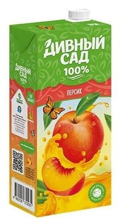 Персиковый сокосодержащий напиток "Дивный сад" тетра пак 1 л, 3 пачки
