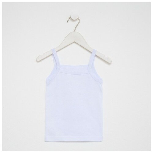 фото Майка на бретельках для девочки милена, цвет белый, рост 104