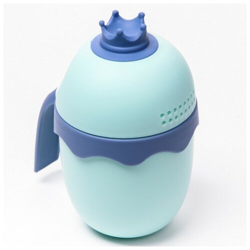 --- Ковш для купания и мытья головы, детский банный ковшик, хозяйственный «Корона», цвет голубой