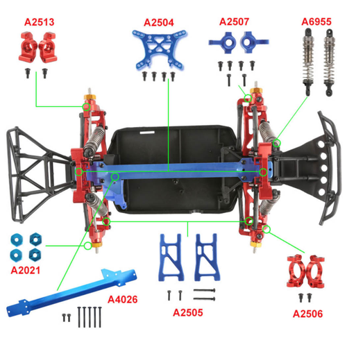Алюминиевые колёсные шестигранники 4 шт. алюминиевые амортизаторы для remo hobby 1 16 a6955