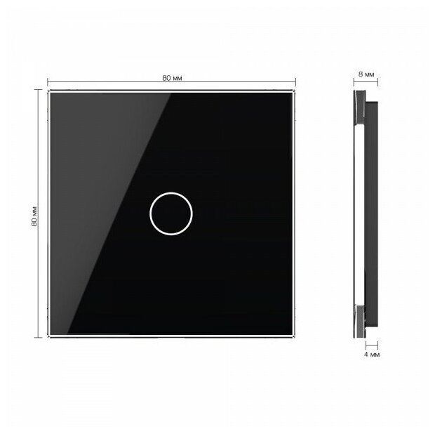 BB-C7-C1-12 Панель для сенсорного выключателя Livolo, 1 клавиша, цвет черный, стекло - фотография № 6