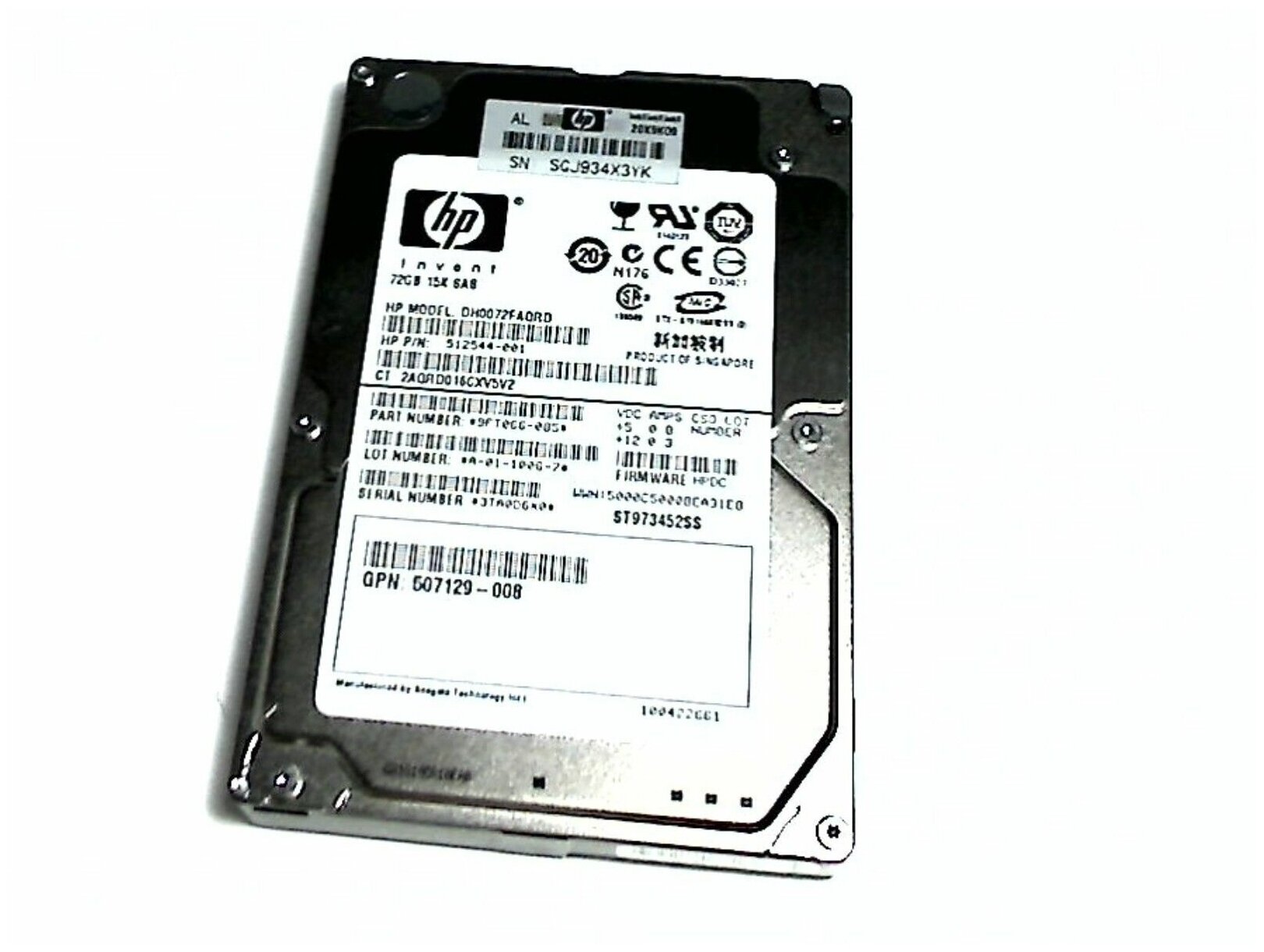 507129-003 HP 300GB Жесткий диск HP 300GB 6G SAS 10K 2.5