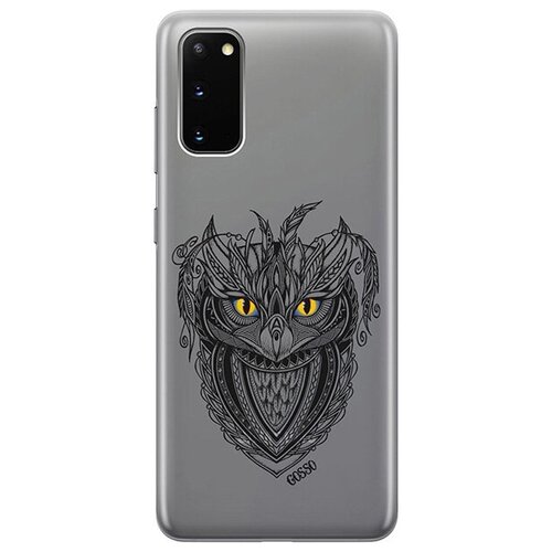 Ультратонкий силиконовый чехол-накладка для Samsung Galaxy S20 с 3D принтом Grand Owl ультратонкий силиконовый чехол накладка для samsung galaxy a10 с 3d принтом grand owl