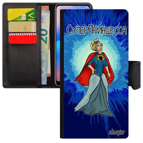 фото Защитный чехол-книжка для мобильного // galaxy s7 edge // "суперпринцесса" супергерой принцесса, utaupia, синий