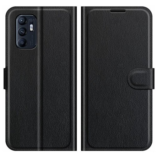 фото Brodef wallet чехол книжка кошелек для oppo reno 6 черный