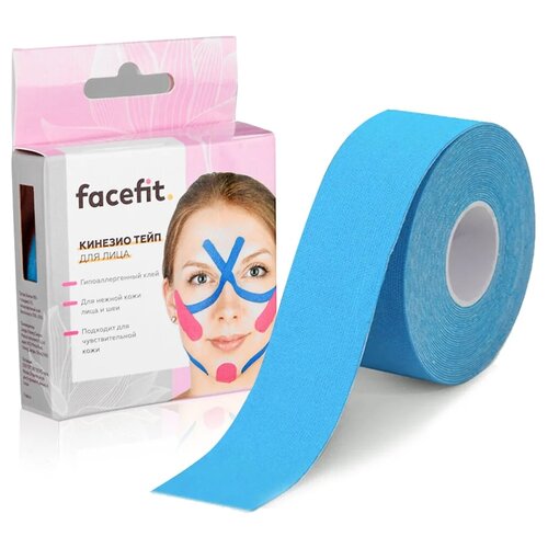 фото Тейп facefit кинезио тейп 2.5 х 500 см бежевый