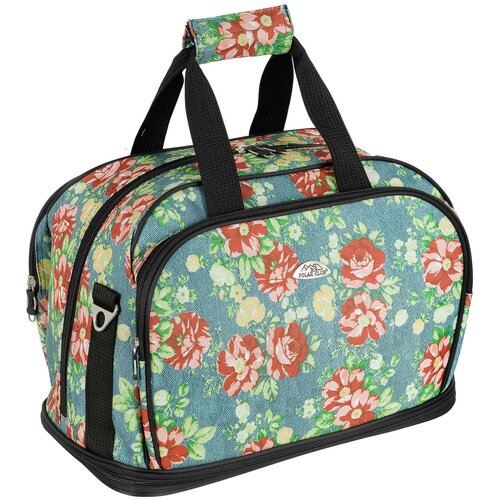 фото Сумка дорожная polar, 30 л, 23х30х44 см, ручная кладь, зеленый, красный