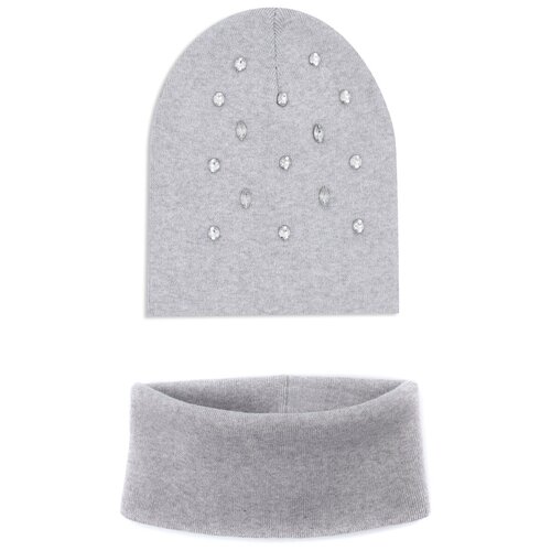 фото Шапка me & we демисезонная, хлопок, вязаная, размер 54, серый