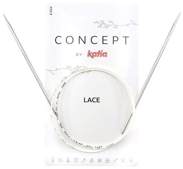 Спицы круговые супергладкие CONCEPT BY KATIA Lace N4,5, 60 см