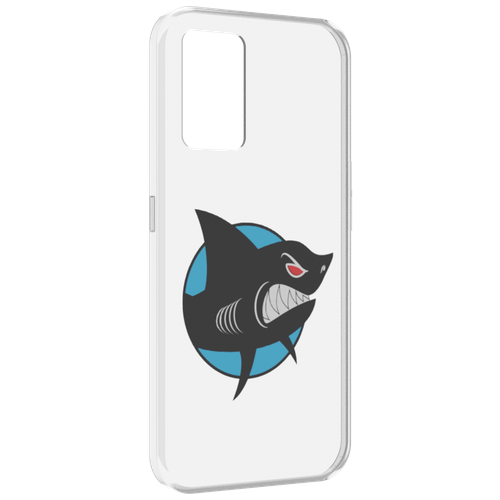 Чехол MyPads Злая-акула для Oppo K10 4G задняя-панель-накладка-бампер