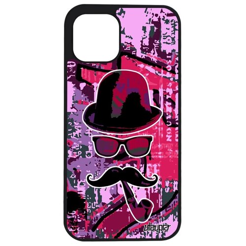 фото Красивый чехол для смартфона // apple iphone 12 // "мистер усы" чарли шляпа, utaupia, розовый