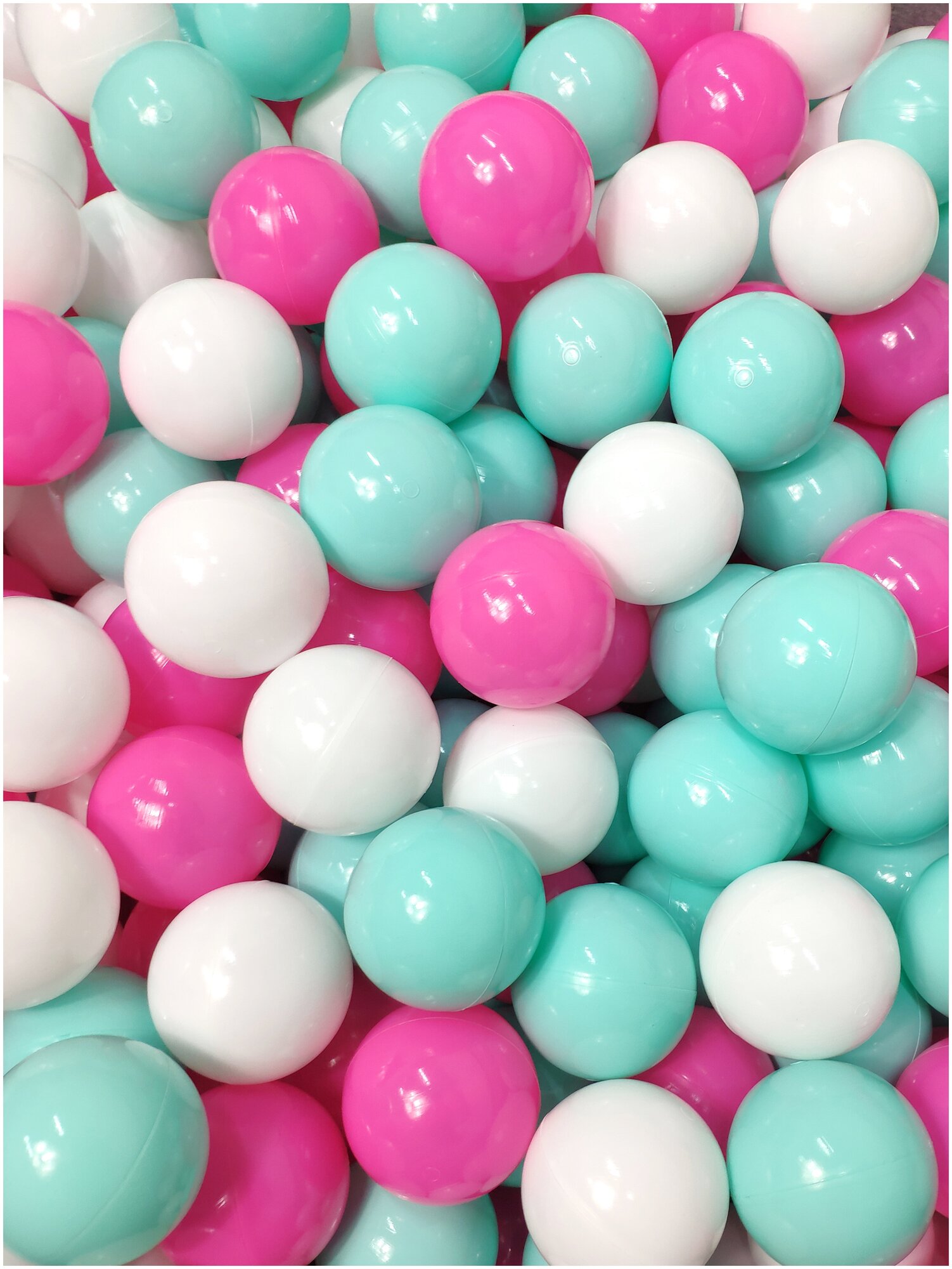 Комплект шариков Hotenok Детский праздник 150 шт: мятный, белый, розовый для сухого бассейна, sbh157-150 - фотография № 2
