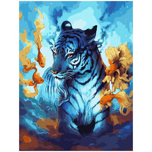 Картина по номерам Цветной холст тигр фэнтези (23 цвета) 30*40 см картина по номерам genshin impact тарталья – 23 цвета цветной холст 30 х 40 см