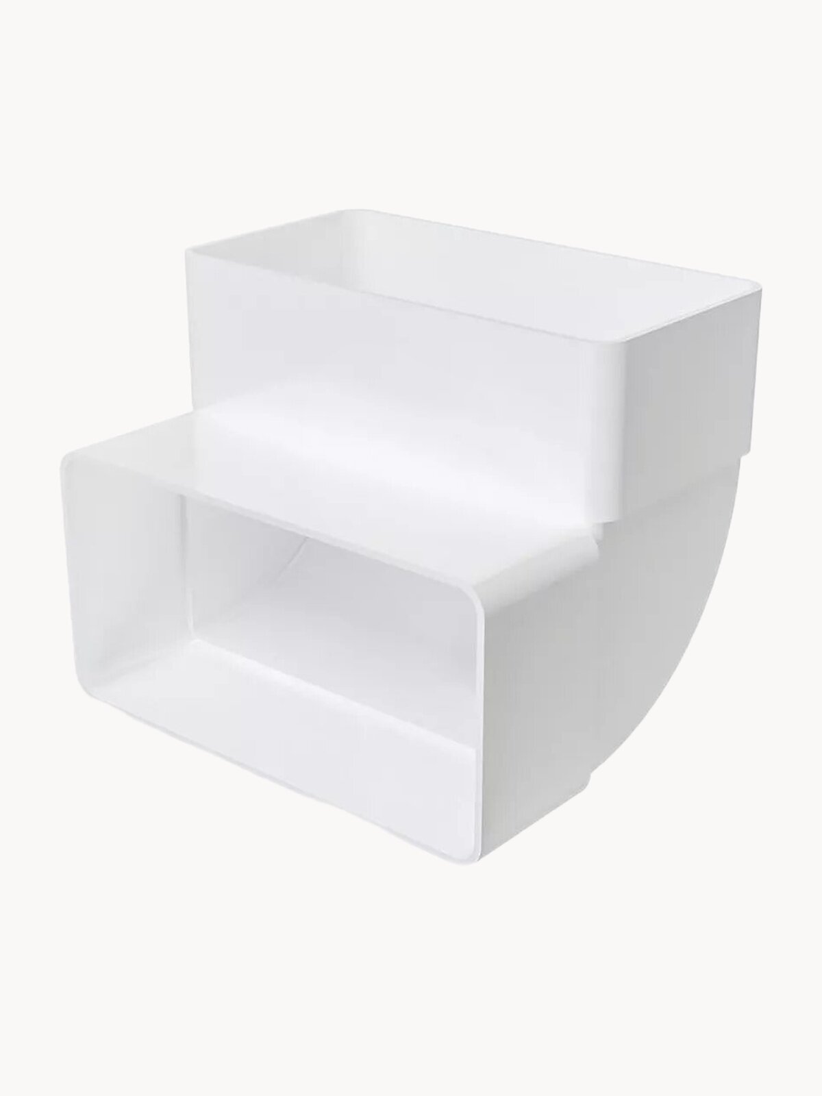 Колено воздуховода Era 612КВП, пластик, прямоугольное, сечение 60х120 мм